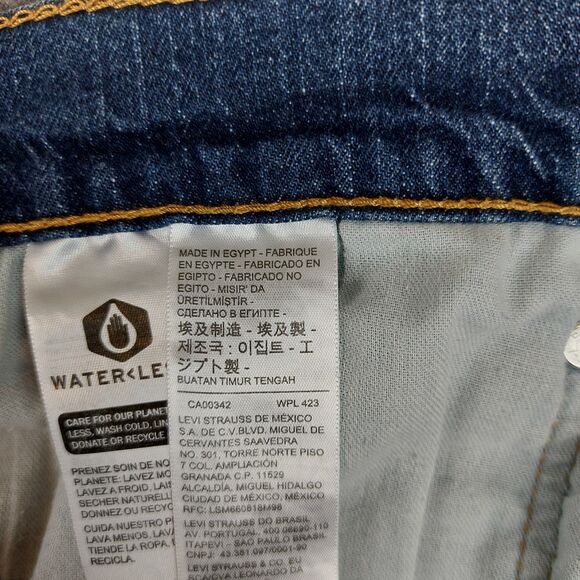 Levi’s 502 Jeans Men's 40x30 (Fit 38x28.5) Blue Regular Taper Medium Wash - Picture 8 of 9